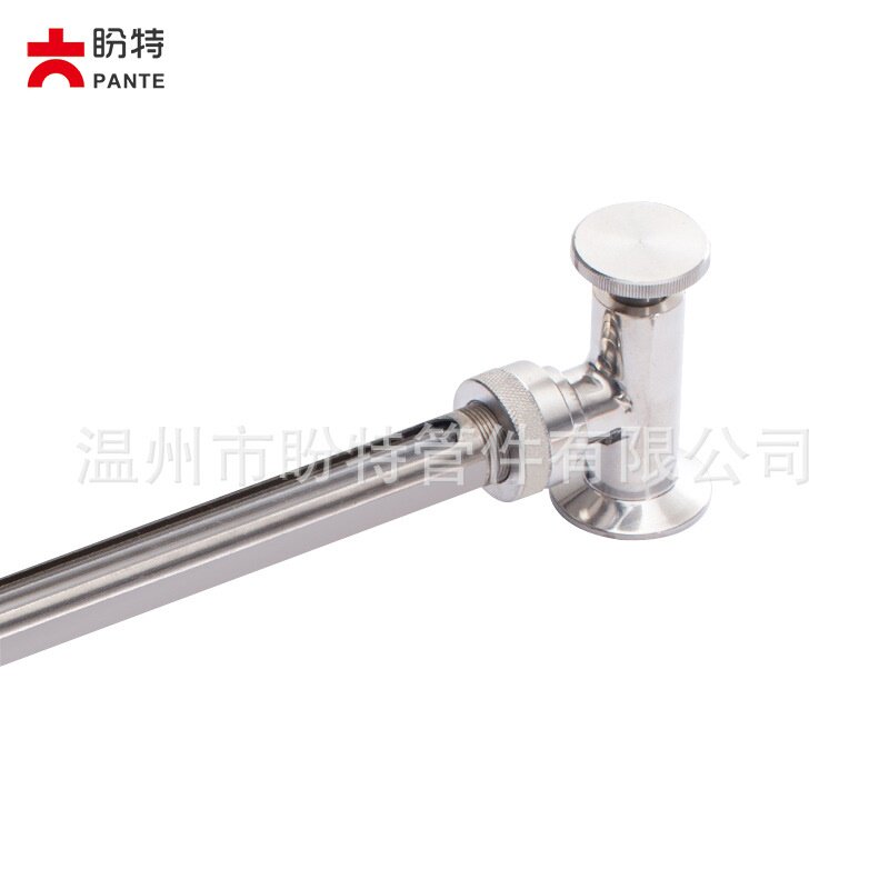 盼特304快装液位计不锈钢考克卡箍水位卡盘玻璃取样阀卫生级阀门