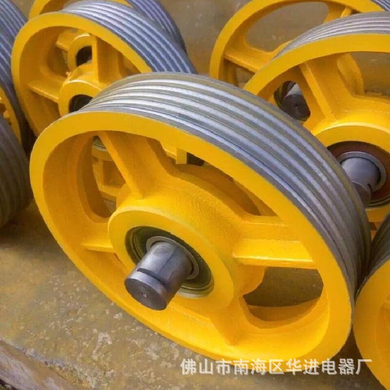 电梯铸铁曳引对重导向轮
