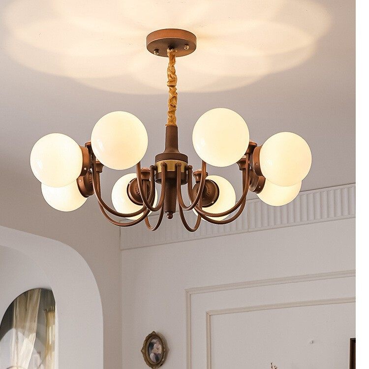 法式中古客厅吊灯复古美式餐厅主灯现代简约2025年新款大厅灯具