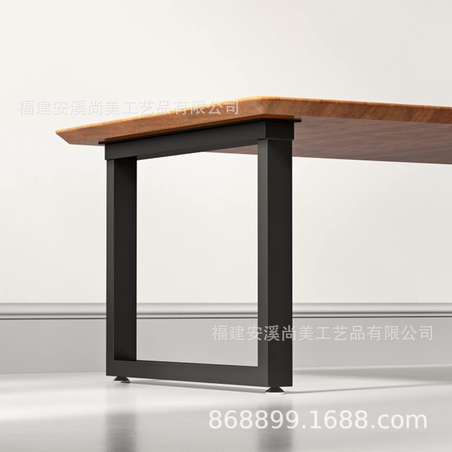 岩板玻璃茶几餐桌铁艺烤漆桌腿
