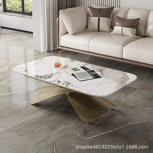 多功能升降茶几餐桌两用小户型意式极简客厅岩板家用可升降茶几桌