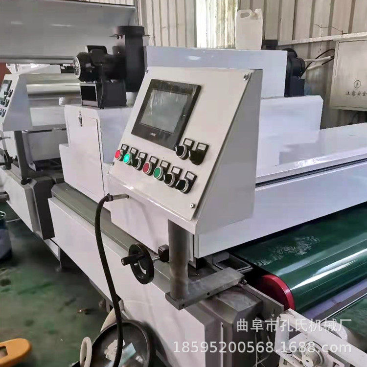 3D打印实心竹木纤维板uv辊涂机3秒固化瓷砖大理石uv光油淋涂机