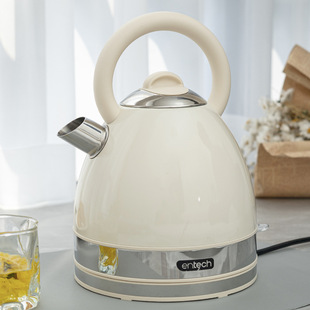 复古烧水壶1800W快烧壶 家用电热水壶不锈钢开水壶自动断电煮水壶