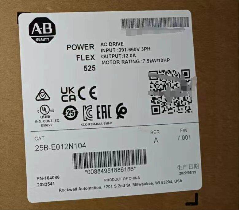 全新AB变频器25BE012N104现货质保一年25B-E012N1047.5KW10HP