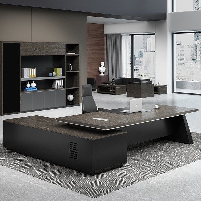 总裁大班台组合主管班台书柜 办公现代简约经理桌新中式班台书柜