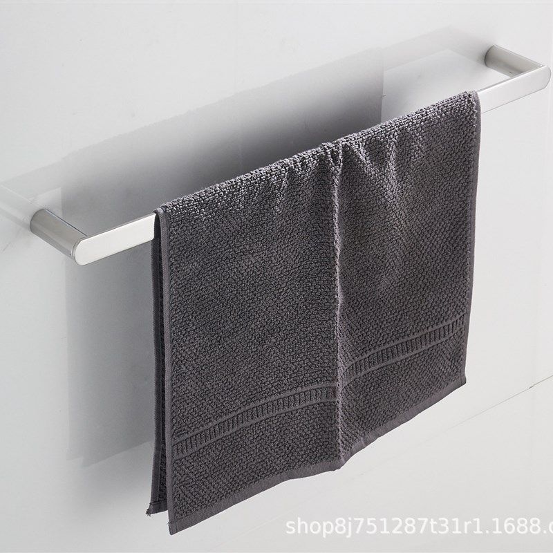 SUS304不锈钢毛巾架浴室挂件套装酒店卫生间抛光镜面毛巾杆单杆