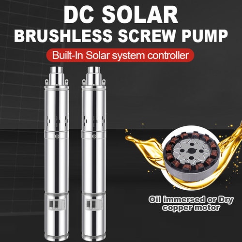太阳能螺杆泵12v24v36v48v72v高扬程不锈钢深井泵DC SCREW PUMP