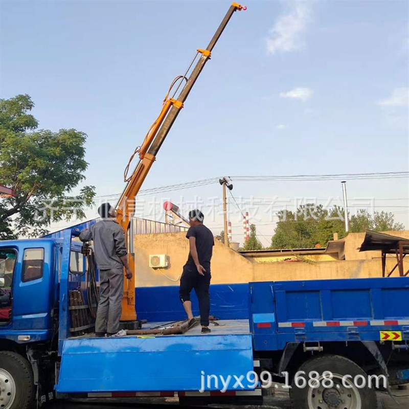 小型5吨折臂拖拉机随车吊 移动车载折臂吊 楼板吊 车载折臂吊机