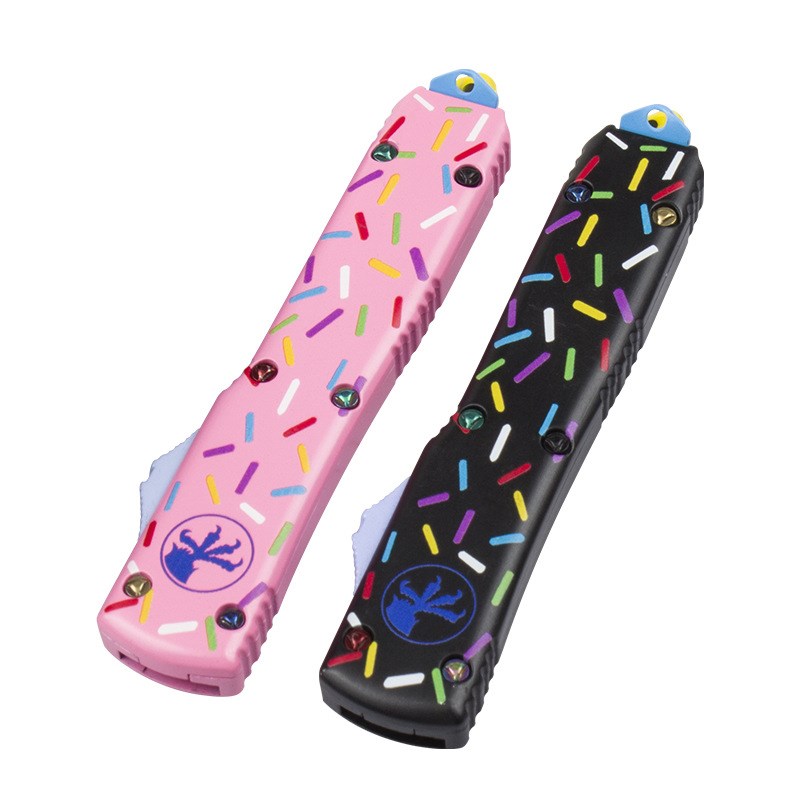 普通版微技术UT85甜甜圈 黑柄 粉柄 锌合金手柄 户外配件刀柄