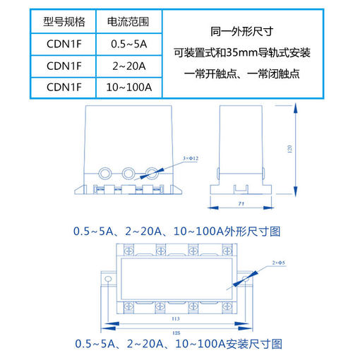 CDN1F智能电动机综合保护器三相水泵缺相过载电机堵转欠载监控器