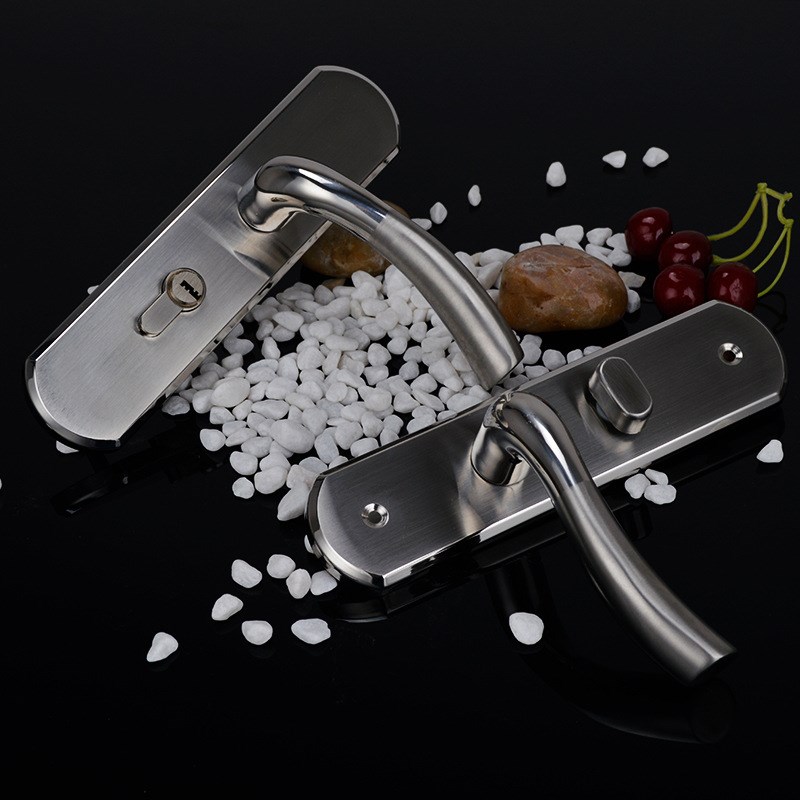 单舌锁公寓卫浴锁不锈钢卫生间门锁厕所锁防锈孔LK-5031-007