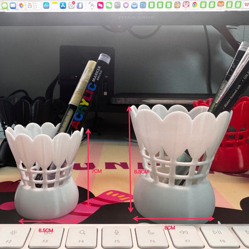 办公室3D打印羽毛球创意笔筒桌面个性摆件化妆刷收纳桌面笔筒