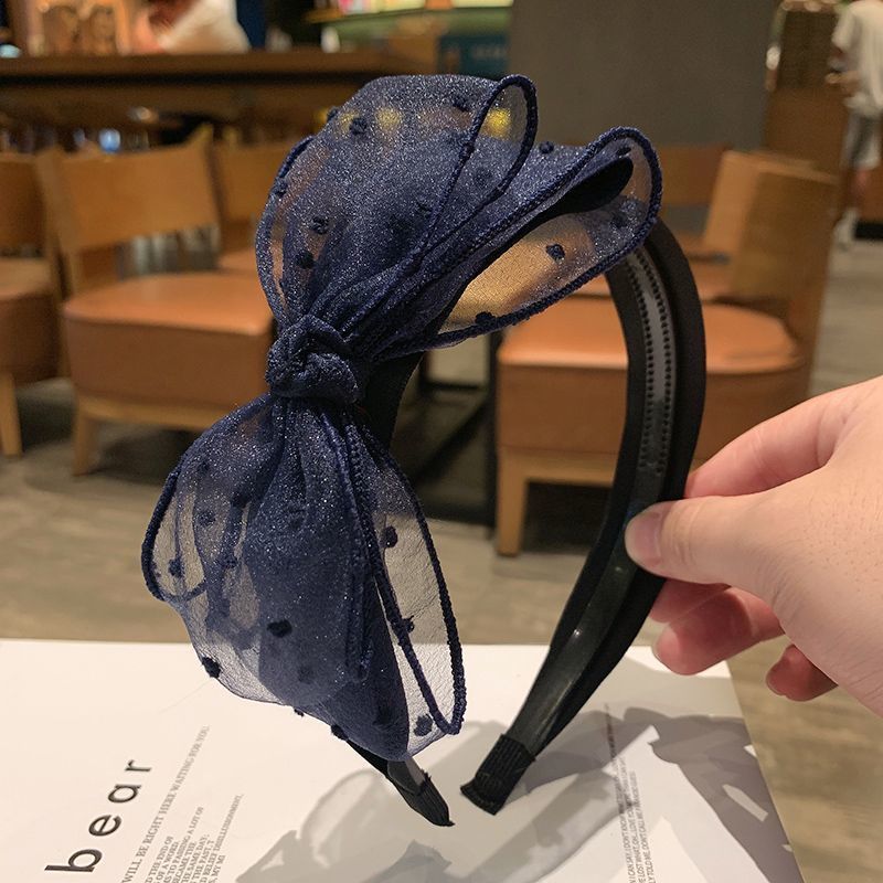 韩版复古宽边蝴蝶结发箍女简约洗脸发卡新款百搭女生发饰头饰