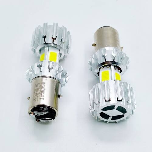 摩托车大灯LED灯泡内置远近光超亮100W踏板车LED前大灯泡射灯