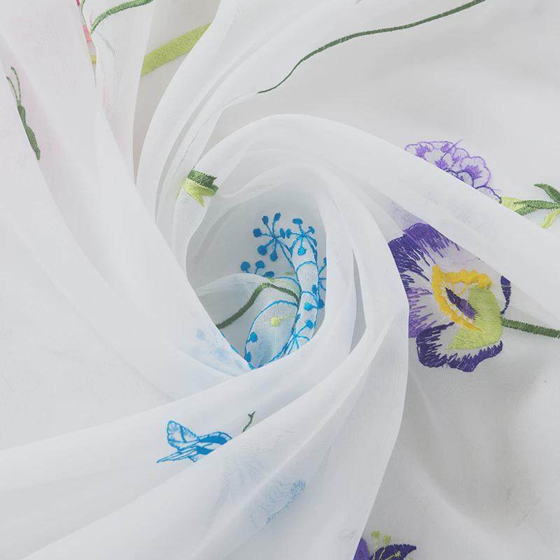 新品订出口窗帘纱帘绣花刺绣x半遮光阳台飘窗成品窗纱挂钩式简约,居家布艺,成品窗帘,淘宝优惠券,粉丝福利购,淘宝优惠卷