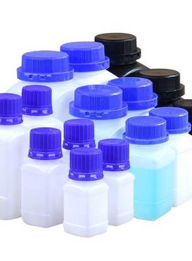 兰诗SY5039试剂瓶塑料s瓶大口方形瓶固体瓶样品实验室试剂瓶黑色5