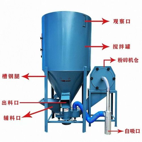 立式无尘a饲料搅拌机粉碎一体机新款搅拌机粉碎机养殖场专用