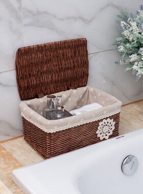 Wicker Storage Basket Hand Woven Storage Basket MuWltipurpos