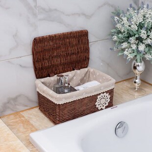 Woven Wicker Hand Basket MuWltipurpos Storage