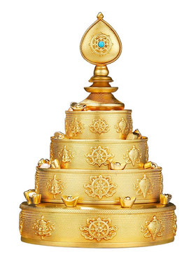 纯铜曼扎盘学院设计款可随t身带供曼扎八吉祥曼茶罗盘小号曼扎10c