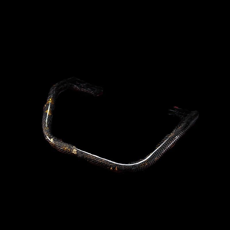 九号电动车 E300P原厂斜纹金箔碳纤维改装后扶U手尾翼后座拉手