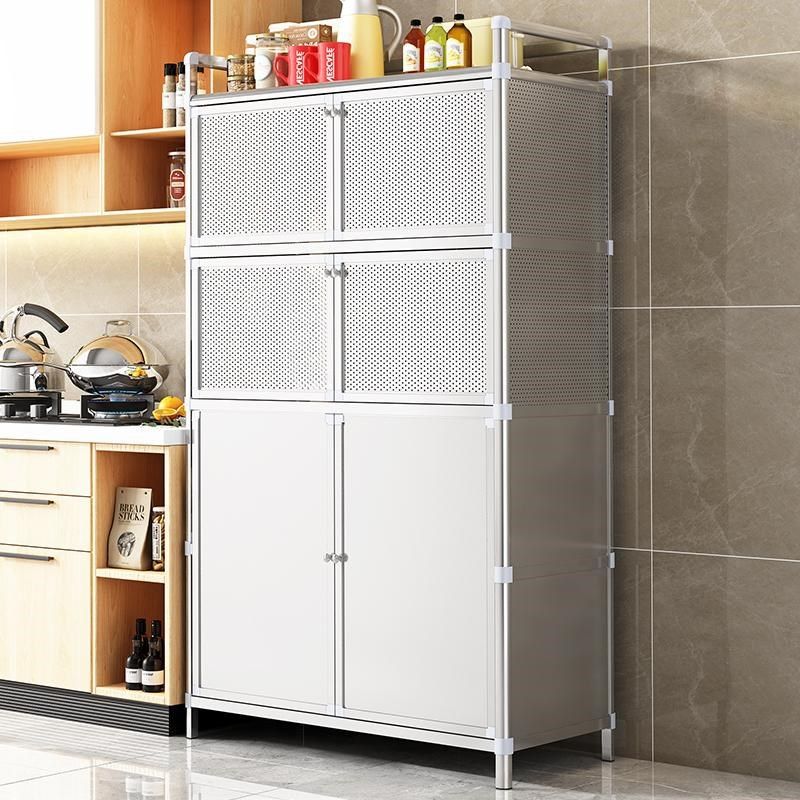 厨房置物架落地多层m带门多功能不锈钢储物柜子橱柜家用碗柜收纳,厨房/烹饪用具,厨房置物架/置物柜/角架,淘宝优惠券,粉丝福利购,淘宝优惠卷