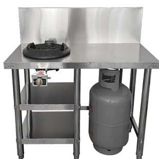 架子单灶商用燃气灶不锈钢煤气灶台熄火天然气带低U压猛火新型保