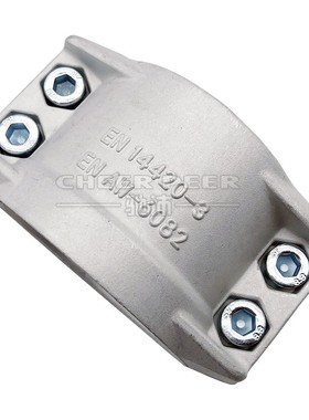 铝合金抱箍EN14k420-3安全管夹盾构机铝半扣拉瓦DIN2817两片式管