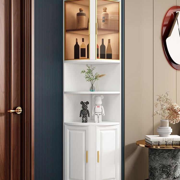 转角柜墙角三角拐角边角角落收纳储物置物架客厅卧室扇形酒柜柜子