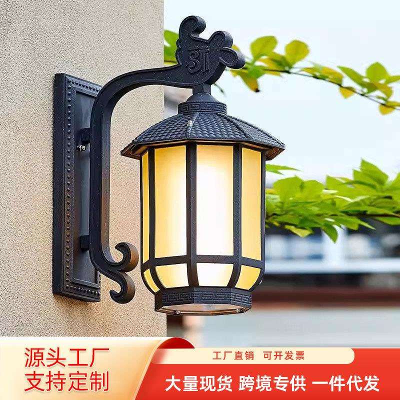 户外壁灯防水庭院门头墙上灯别墅室外阳台极简长条壁灯门口外墙灯