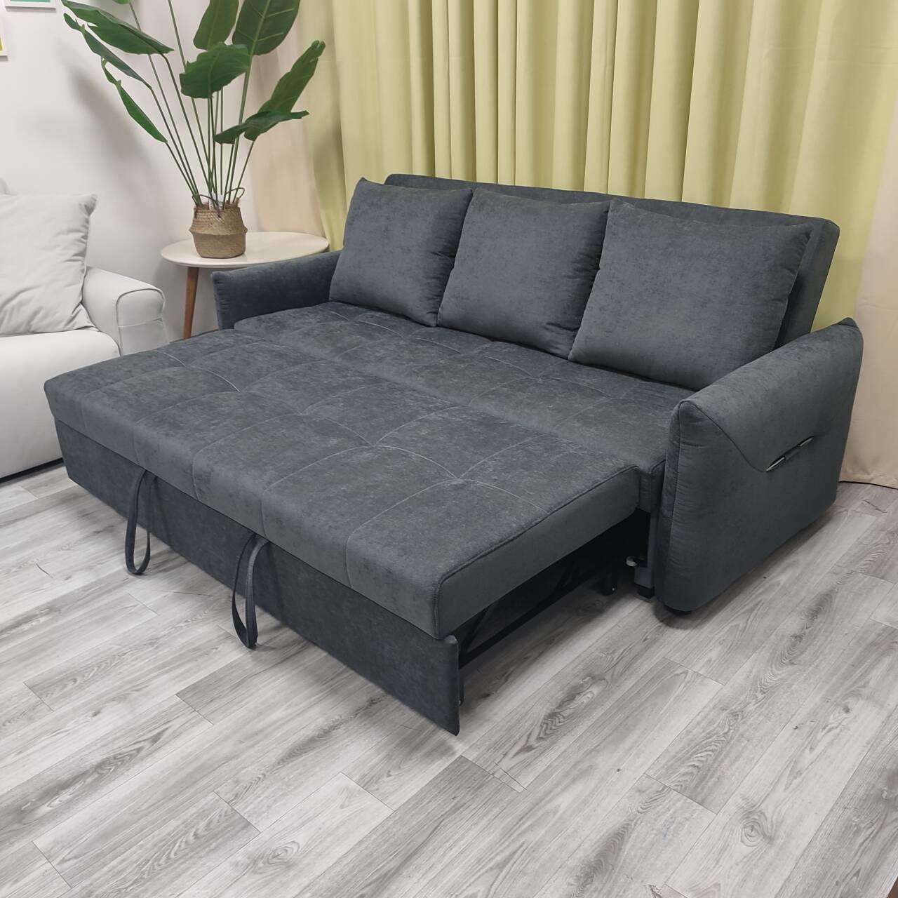 布艺直排沙发床客厅酒店多功能小户型双人位折叠沙发床两用