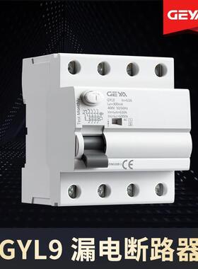 GEYA格亚GYL9漏电保护断路器AC型A型25A40A63A开关AC-S型2P4P