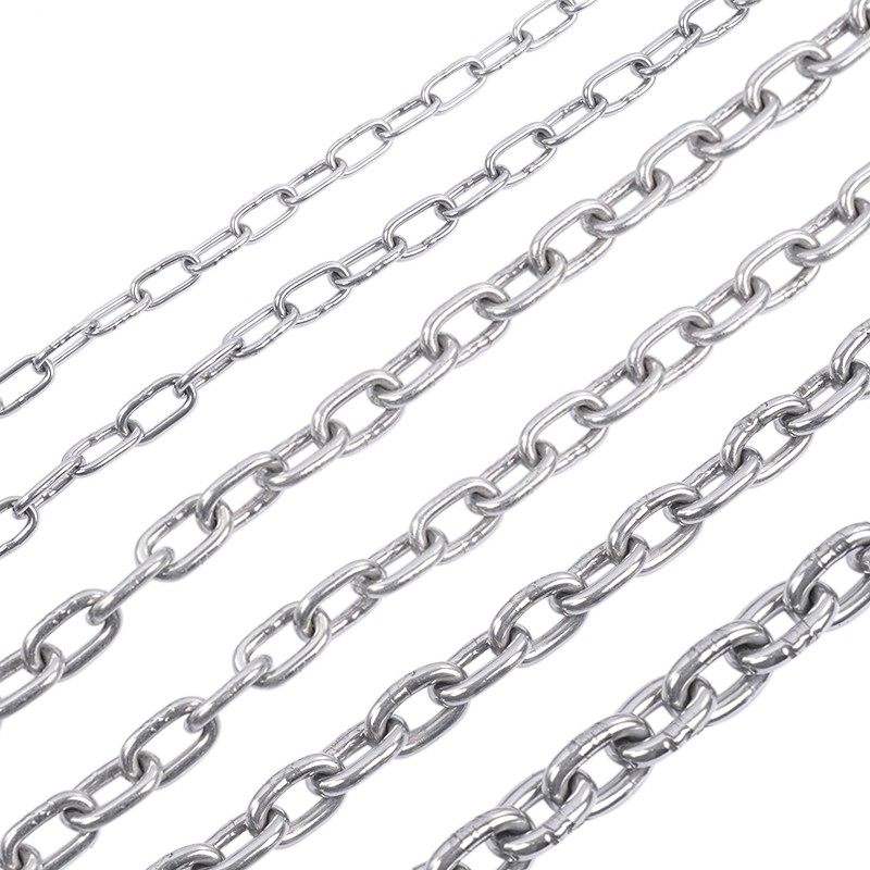 304不锈钢链条户外晾衣链铁链子无缝链条锁链条1.2/1.5/3/4/20mm