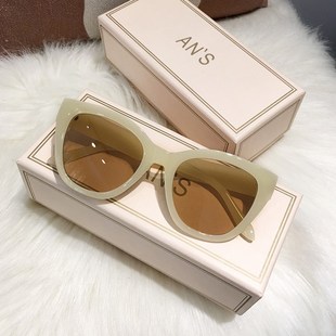 遮颧骨显脸小墨镜女大框防紫外线绿色高级感方圆脸海边度假太阳镜