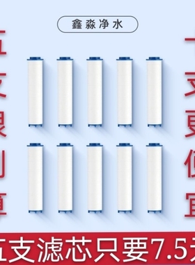 【五支装】花洒PP棉滤芯白色除杂防堵除余氯净水质过滤龙头替换品