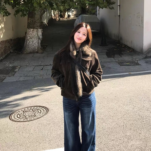 Archivum 美式秋冬美拉德复古可拆卸毛绒灯芯绒夹克棉服保暖外套