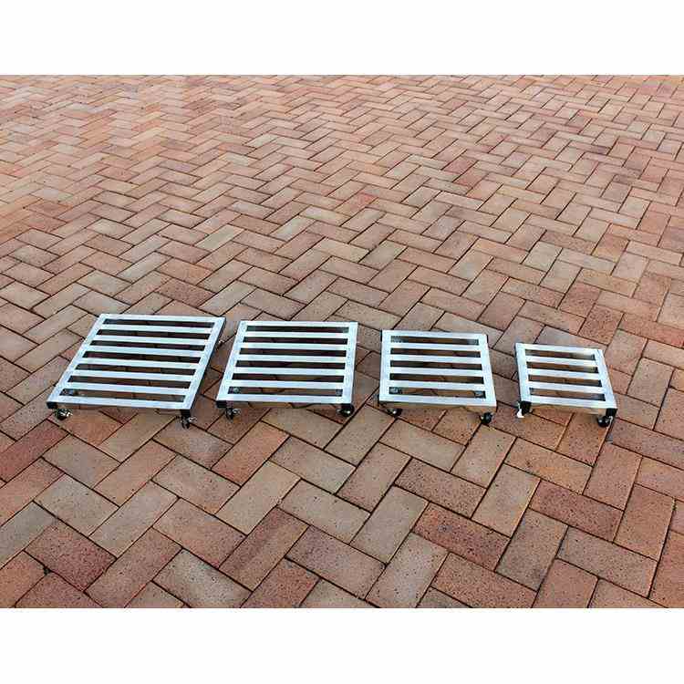 花盆支架托架万向底座方形移动托盘带万向轮不锈钢底盘带轮子花架