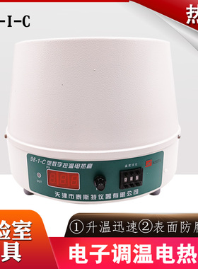 实验室电热套1000ml 500显控温加热套正品天津泰斯特98-1-C带探头