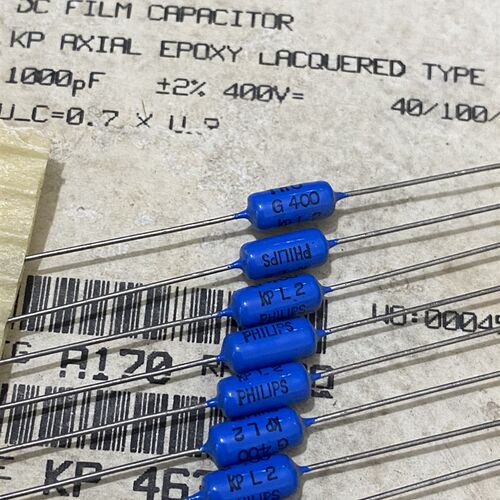 400v 102/1000P/1000PF VISHA KP464锡箔薄膜电容器 轴向