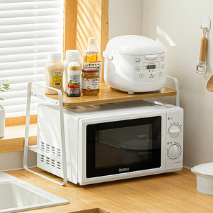 厨房微波炉置物架家用台面烤箱支架厨房桌面电饭煲锅具分层收纳