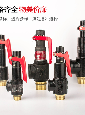 储气罐安全阀锅炉安全阀A27W-10/16T泄压阀排气阀铁安全阀4分6分