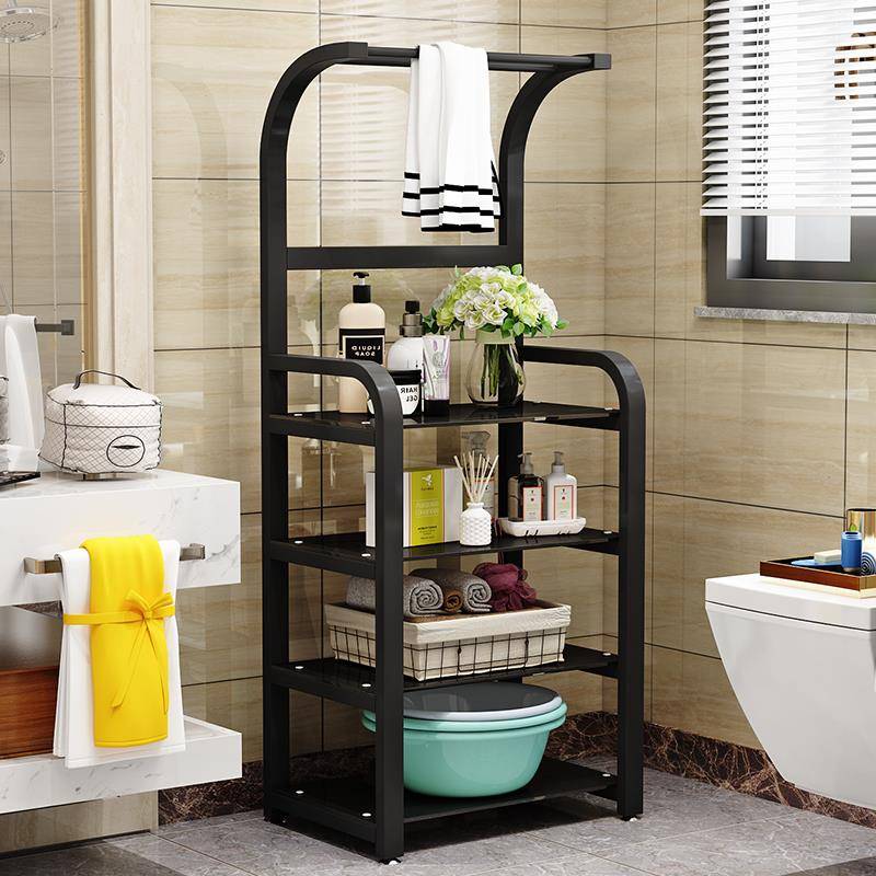 浴室置物架毛巾架落地多层洗脸盆收纳架子多功能卫生间家用储物架