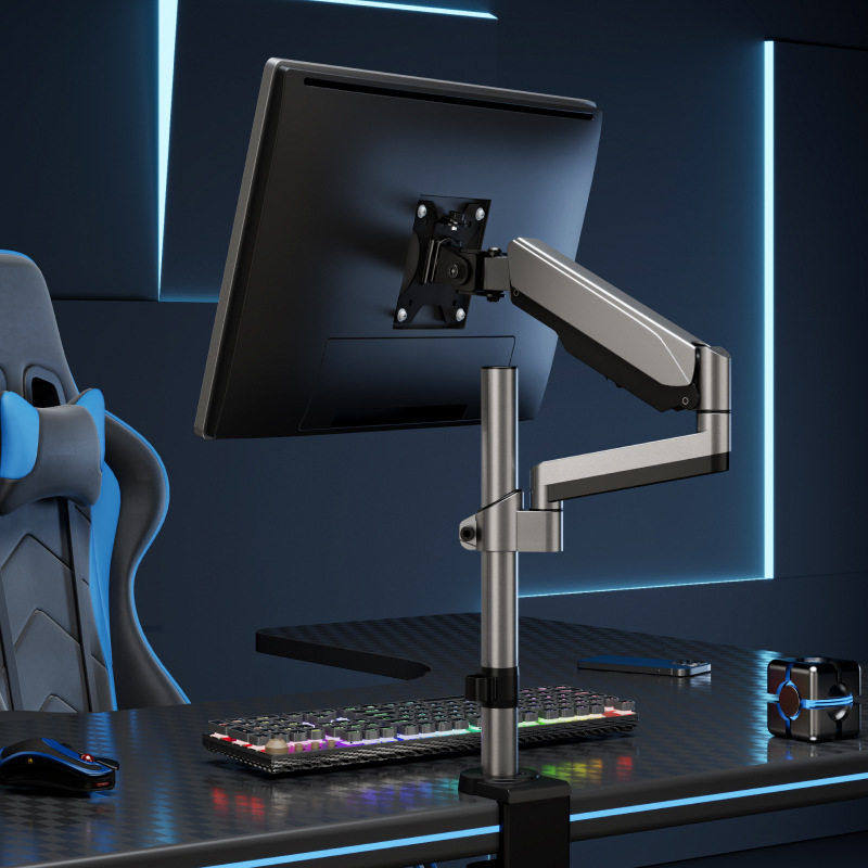 2026新款智能升降曲面电脑显示器支架壁挂调节吊装式时尚省空间