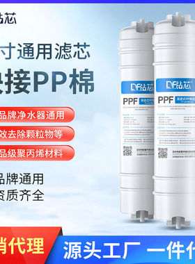 钻芯10寸净水机快接PP棉滤芯2分韩式食品级材质净水器滤芯