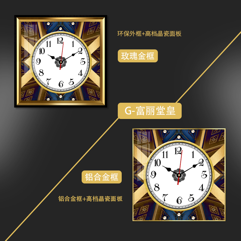 唐卡晶瓷遮挡电表箱装饰画带钟表配电箱免打孔餐厅壁画电闸盒挂画