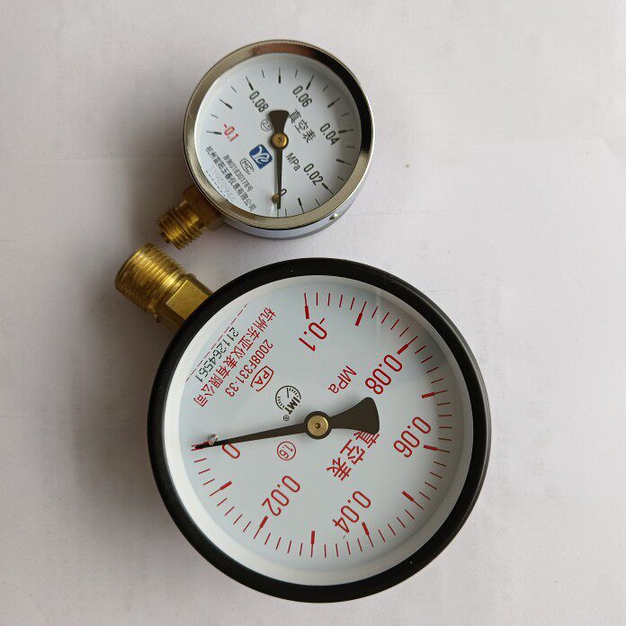 Y100径向压力真空表-0.1-0mpa抽真空压力表螺纹Dn15杭州东亚仪表