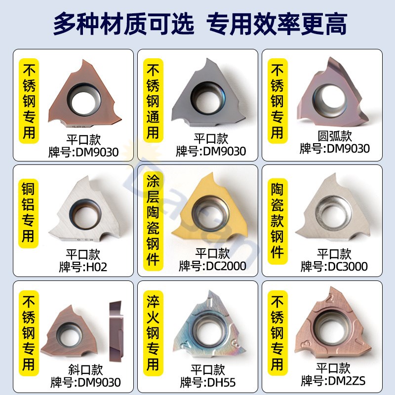 圆弧槽刀片数控切槽刀片卡簧槽刀片TGF32R200不锈钢外割槽刀粒