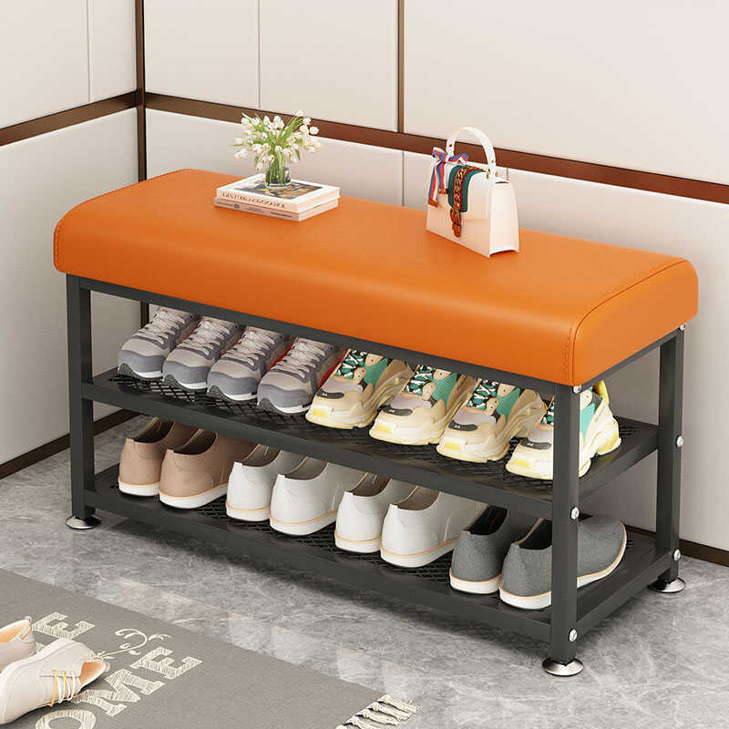 换鞋凳家用门口可坐软垫鞋架入户穿鞋进门玄关沙发休息登脚踏板凳