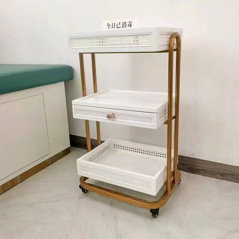 小推车置物架可移动零食化妆品收纳柜美容车卧室床头柜抽屉储物