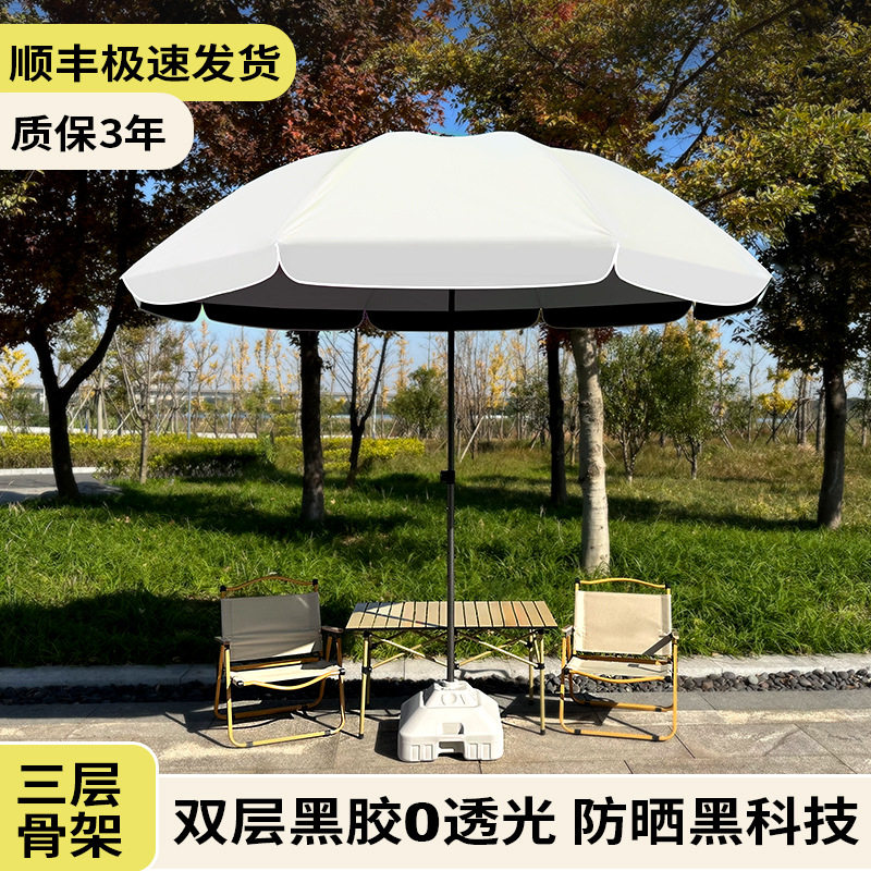 摆摊伞专用雨伞大伞户外小型遮阳伞折叠伞大型庭院伞太阳伞黑胶伞